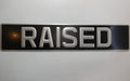 Vintage / Classic Car Number Plate – Black & Grey Raised Pressed Steel, Rectangle 20.5" x 4.25"