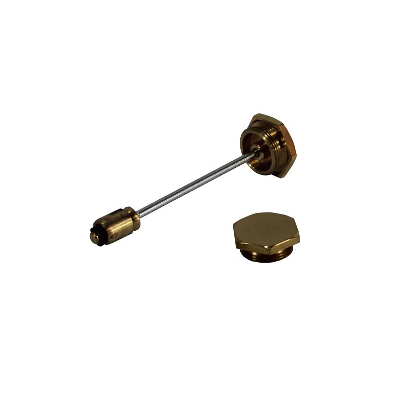 Dashpot Damper Assembly — Hexagonal Brass (Non-Vented) | AUC 8102HB