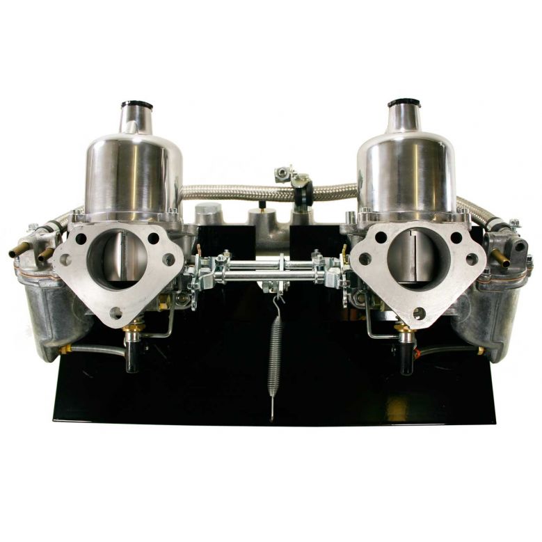 Pair of HS6 Carburettors & Manifold — MGB and MGA — Genuine Burlen SU Part