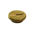 Round Knurled Brass Damper Cap - Engraved Use Bicycle Oil