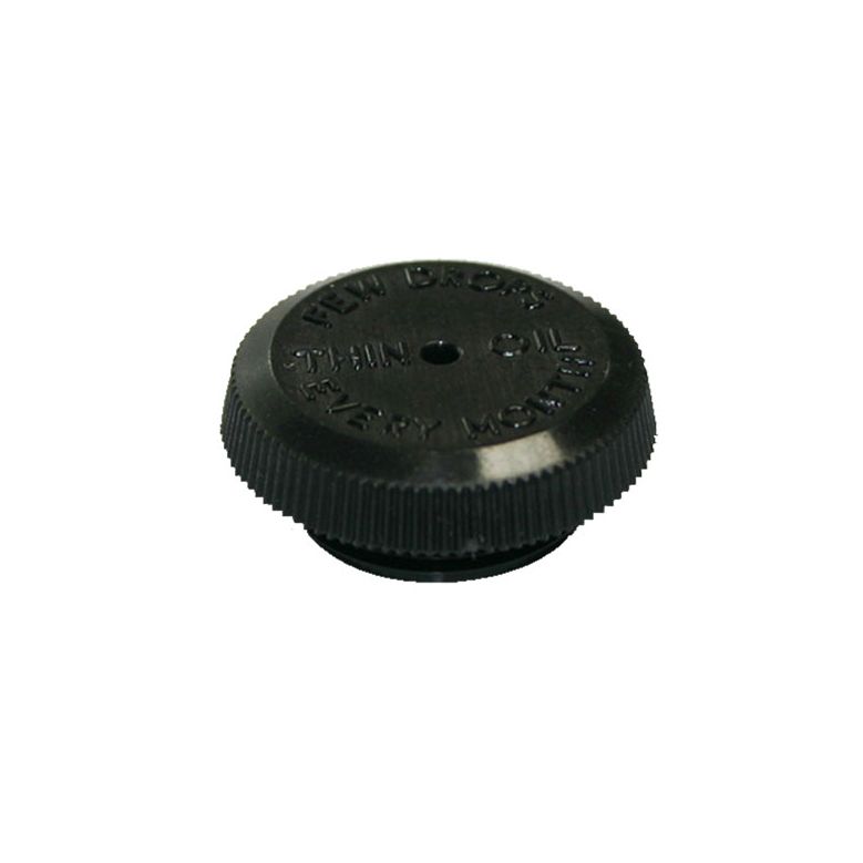Round Knurled Edge Black Plastic Damper Cap