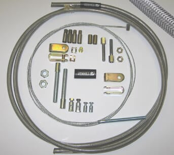 Venhill Stainless Braided Throttle Kit — 2 Metre — VEN-UKCC-B2M